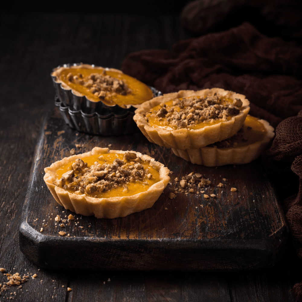 Eating healthy doesn't mean you have to sacrifice the foods you love. Follow us for the Heart Healthy Recipe for Cinnamon Spice Carrot Pie with Pecan Topping