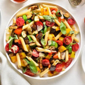 Eating healthy doesn't mean you have to sacrifice the foods you love. Follow us for the Heart Healthy Recipe for Roasted Vegetable Pasta