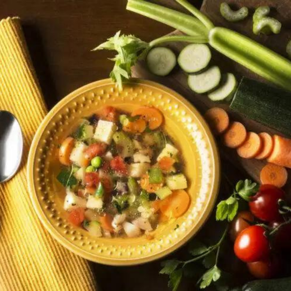 Eating healthy doesn't mean you have to sacrifice the foods you love. Follow us for the Heart Healthy Recipe for Summer Vegetable Soup