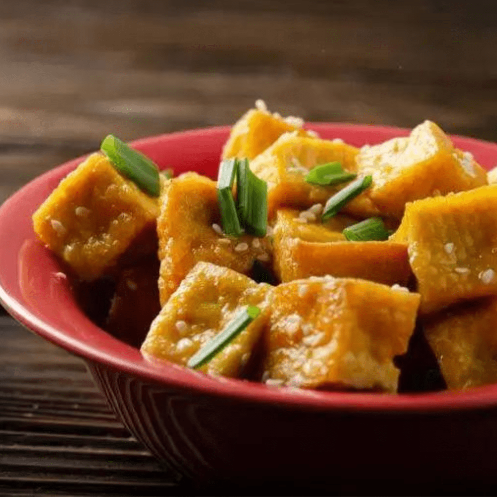 Eating healthy doesn't mean you have to sacrifice the foods you love. Follow us for the Heart Healthy Recipe for Vegan Crispy Tofu and Kimchi Stir-fry