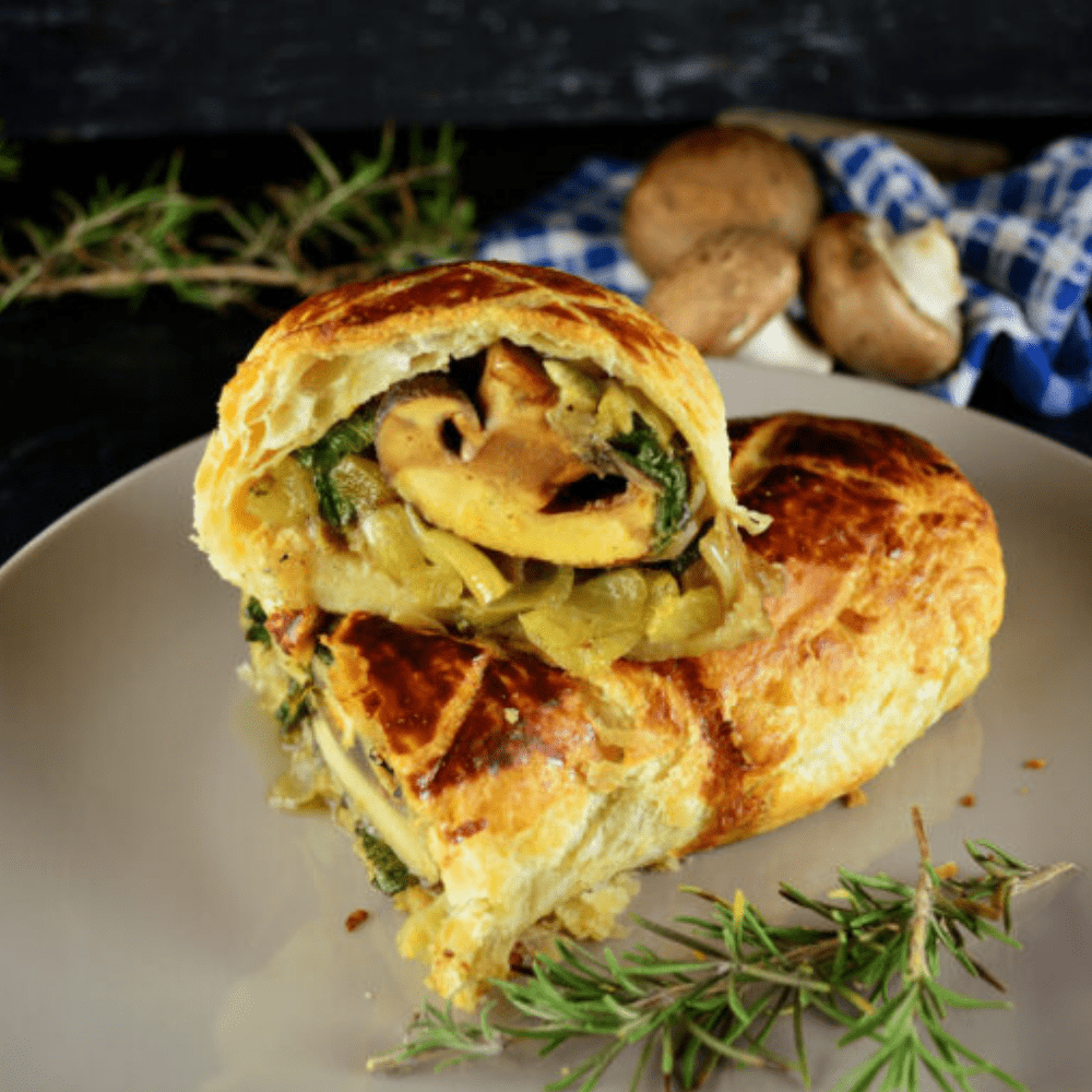 Eating healthy doesn't mean you have to sacrifice the foods you love. Follow us for the Heart Healthy Recipe for Vegan Mushroom Walnut Lentil Wellington