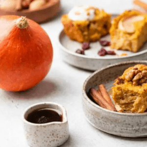 Eating healthy doesn't mean you have to sacrifice the foods you love. Follow us for the Heart Healthy Recipe for Vegan Overnight Oats Pumpkin Pie