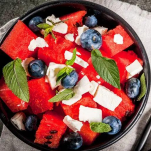 Eating healthy doesn't mean you have to sacrifice the foods you love. Follow us for the Heart Healthy Recipe for Watermelon Blueberry...
