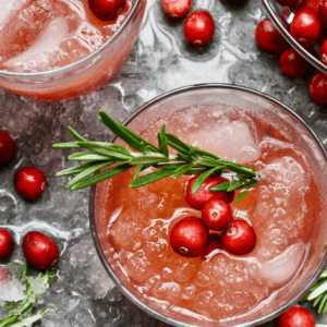 Sparkling Cranberry Rosemary Mocktail