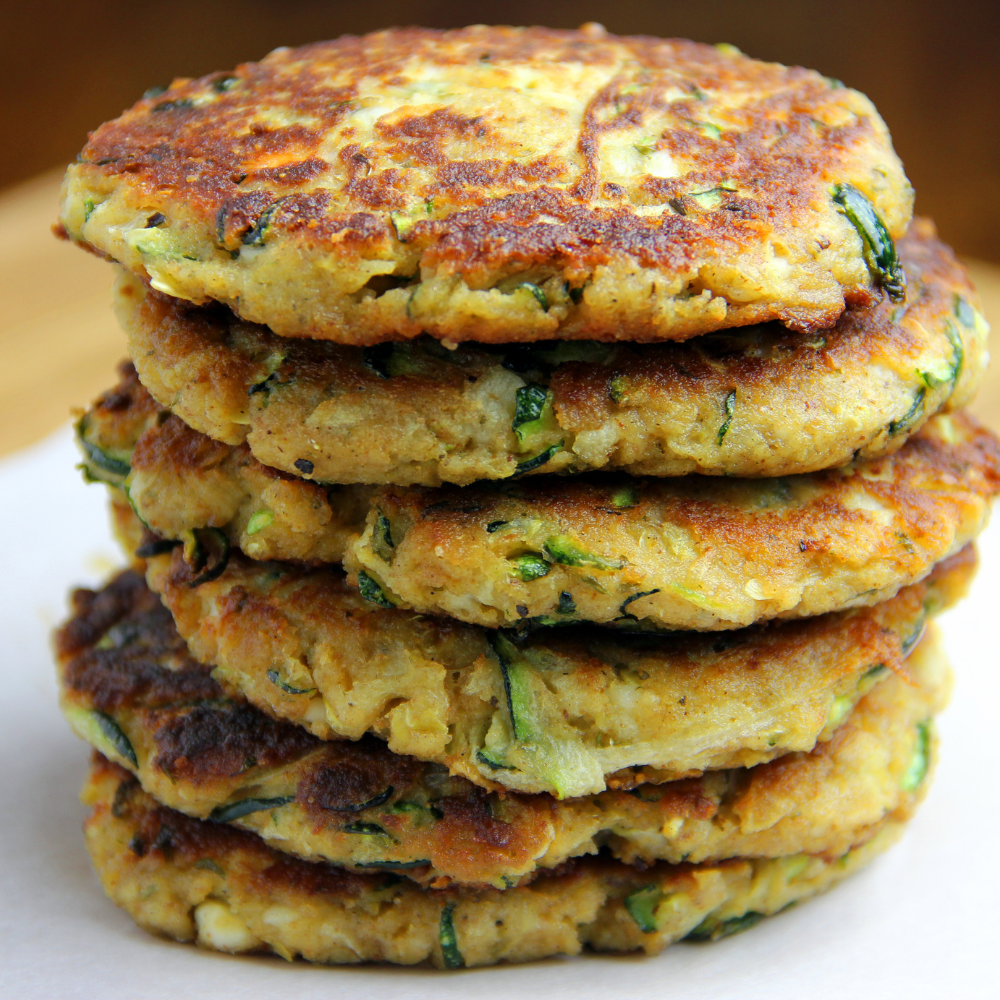 Zucchini fritters provide fiber