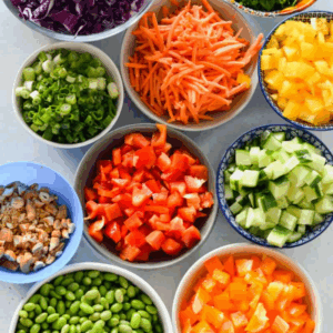 Superhero salad combines a number of vegetables