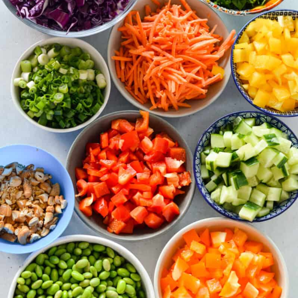 Superhero salad combines a number of vegetables