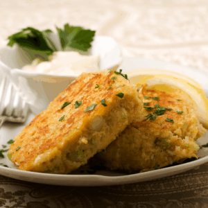 Salmon cakes are packed with heart-healthy omega-3s.