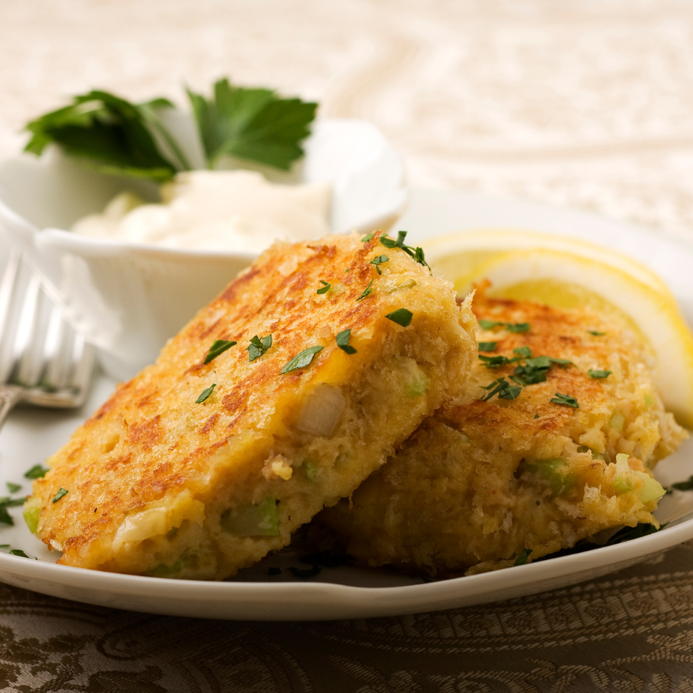 Salmon cakes are packed with heart-healthy omega-3s.