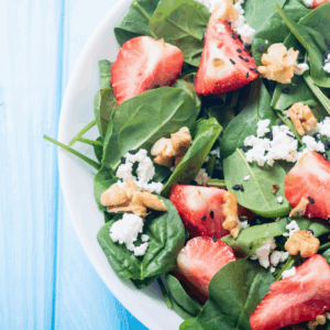 This berry, spinach and walnut summer salad is perfect for the MIND diet