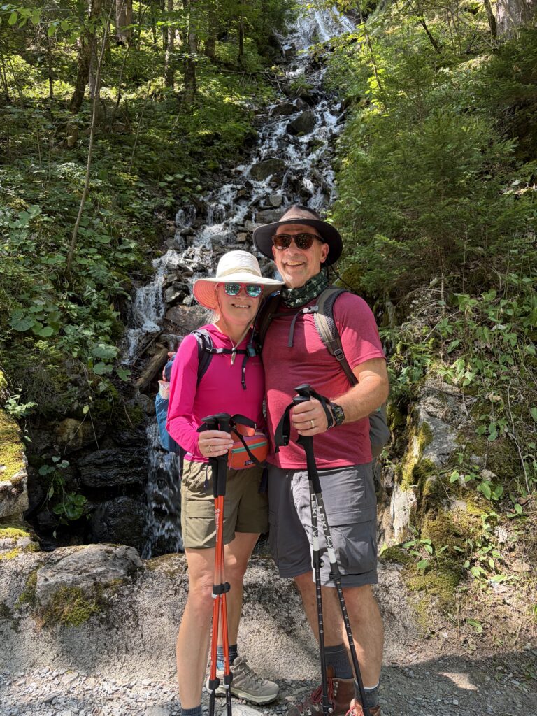A couple on a hike