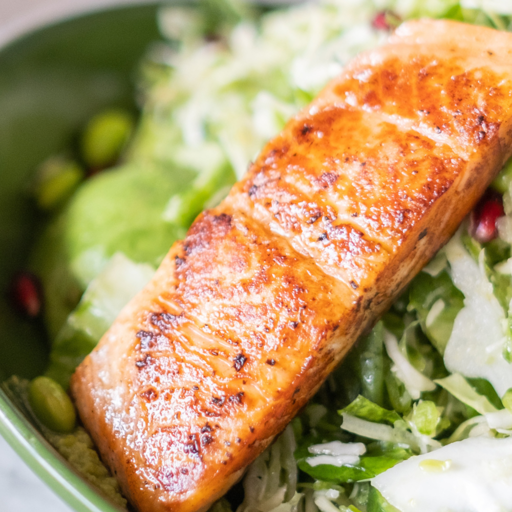 Spiced Cider Salad with Salmon is a good example of the MIND diet.